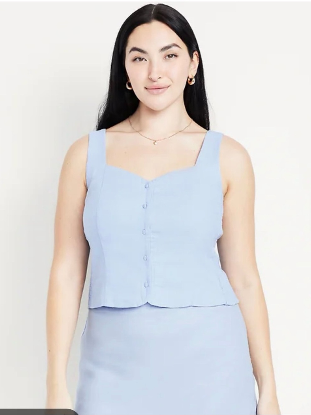 Old Navy Linen Blend Top and Skirt Set NWT